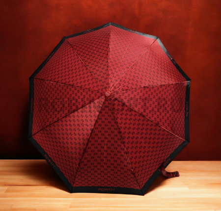 Зонт автомат женский 3 сл., ROBIN 3306, прямая ручка , 23"(58.5см)Х9к, сатин, 100 см(диаметр), 428 г, 6 рассцветка, буквы фото детальное