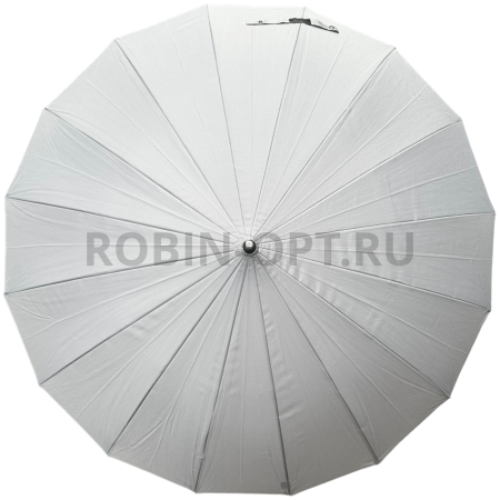 Зонт полуавтомат женский трость, ROBIN 1500, прямая ручка , 25"(63.5см)Х16к, эпонж 210т, (диаметр),  г, , однотонный проявляющийся фото детальное