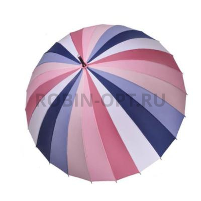 Зонт механический женский трость, Три слона L2240, прямая длинная ручка , 21.6"(55см)Х24к, полиэстер, (диаметр),  г, , разный цвет фото анонса