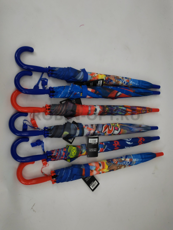 Зонт полуавтомат детский трость, PICCO 077, ручка крюк, 19"(48см)Х8к, полиэстер, (диаметр),  г, , тачки макквин фото детальное