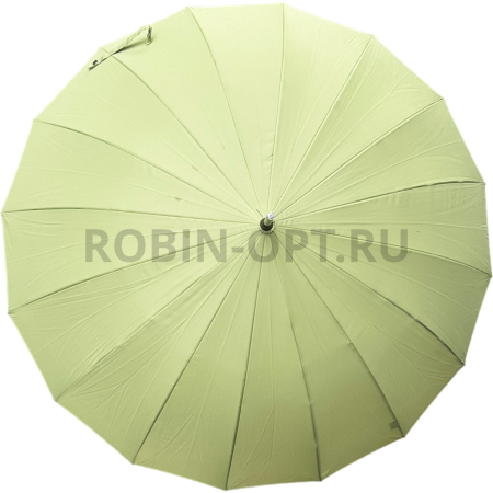 Зонт полуавтомат женский трость, ROBIN 1501, прямая ручка , 25"(63.5см)Х16к, эпонж 210т, (диаметр),  г, , однотонный проявляющийся фото детальное