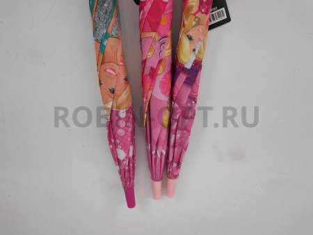 Зонт полуавтомат детский трость, PICCO 082, ручка крюк, 19"(48см)Х8к, полиэстер, (диаметр),  г, , барби фото детальное