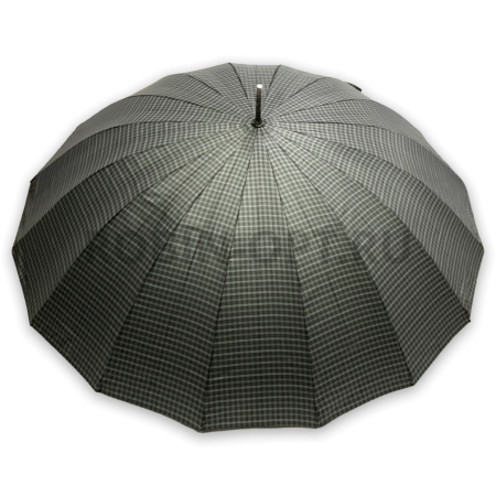 Зонт полуавтомат мужской трость, ROBIN 3001, ручка крюк, 27"(68см)Х16к, полиэстер, (диаметр),  г, , клетка фото детальное