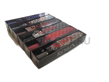 Зонт автомат женский 3 сл., ROBIN 3304, прямая ручка , 23"(58.5см)Х9к, сатин, 100 см(диаметр), 428 г, 6 рассцветка, буквы фото детальное