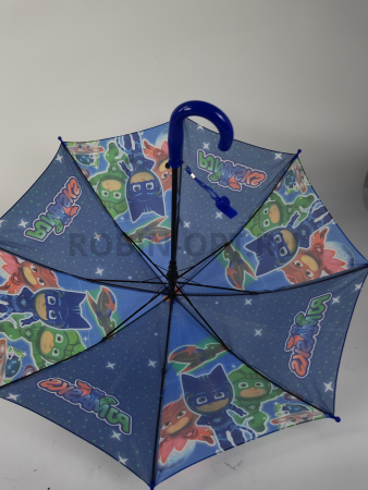 Зонт детский трость PICCO 075, полуавтомат, ручка крюк, пластик, 48 см, полиэстер, 8 спиц, Фибергласс, щенячий патруль фото детальное