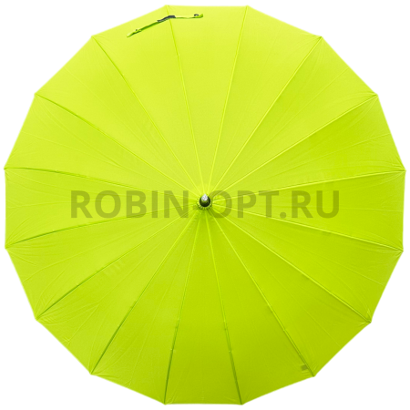 Зонт полуавтомат женский трость, ROBIN 1500, прямая ручка , 25"(63.5см)Х16к, эпонж 210т, (диаметр),  г, , однотонный проявляющийся фото детальное
