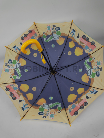 Зонт полуавтомат детский трость, PICCO 086, ручка крюк, 19"(48см)Х8к, полиэстер, (диаметр),  г, , космос фото детальное