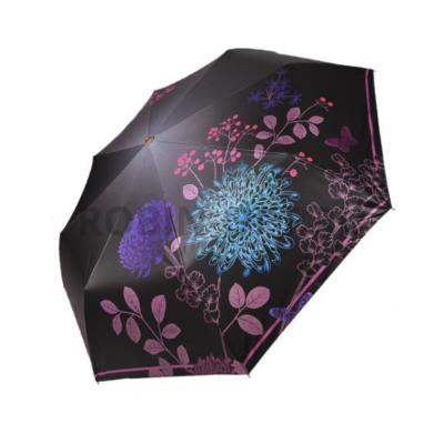 Зонт автомат женский 3 сл., Три слона L3851-С, прямая ручка , 23"(58.5см)Х8к, полиэстер, (диаметр),  г, , цветы фото анонса
