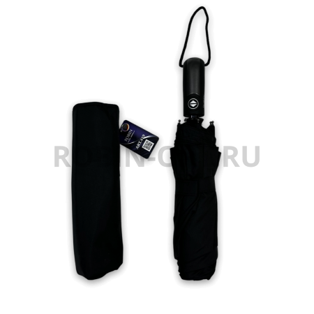 Зонт автомат мужской 3 сл., ROBIN 419, прямая ручка , 23"(58.5см)Х9к, эпонж, 100 см(диаметр), 471 г, 1 рассцветка, черный фото детальное