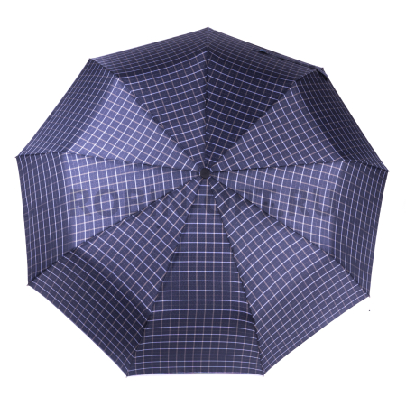 Зонт автомат мужской 3 сл., ROBIN 813, ручка полкрюк, 23"(58.5см)Х9к, эпонж, 100 см(диаметр), 465 г, 6 рассцветка, клетка фото детальное