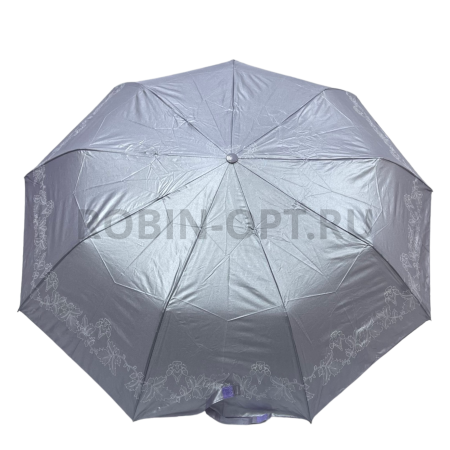 Зонт полуавтомат женский 3 сл., Unipro 2313 (214), прямая ручка , 23"(58.5см)Х9к, сатин, (диаметр),  г, , перламутр фото детальное
