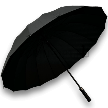 Зонт полуавтомат мужской трость, ROBIN 1720, прямая ручка , 27"(68см)Х16к, эпонж 210т, (диаметр),  г, , черный фото детальное