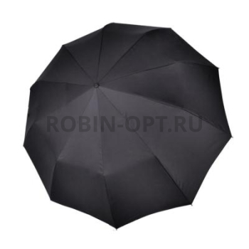 Зонт полный автомат мужской 3 сл., Три слона M8100, ручка крюк, 23"(58.5см)Х10к, , (диаметр),  г, , черный фото анонса