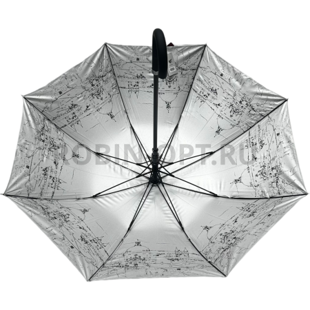 Зонт полуавтомат универсальный трость, FIABA 1002, ручка крюк, 23"(58.5см)Х8к, пленка, (диаметр),  г, , двухсторонний фото детальное