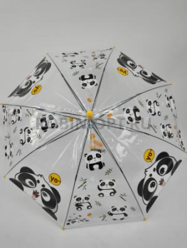 Зонт полуавтомат детский трость, PICCO 069, ручка крюк, 19"(48см)Х8к, ПВХ, (диаметр),  г, , мультики на прозрачном фоне фото анонса