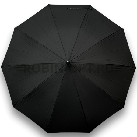 Зонт полуавтомат мужской трость, ROBIN 1321, прямая ручка , 23"(58.5см)Х10к, эпонж 210т, (диаметр),  г, , черный фото детальное
