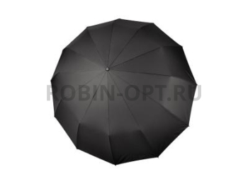 Зонт полный автомат мужской 3 сл., Три слона M7125, прямая ручка , 27.5"(70см)Х12к, эпонж, (диаметр),  г, , черный фото анонса