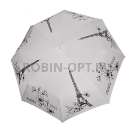 Зонт полный автомат женский 3 сл., Три слона L3897-C, прямая ручка , 23"(58.5см)Х8к, эпонж, (диаметр),  г, , нарисованный город фото детальное