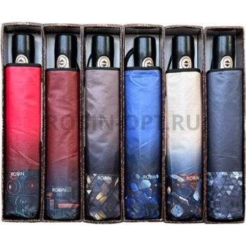 Зонт автомат женский 3 сл., ROBIN 3341, прямая ручка , 23"(58.5см)Х9к, эпонж 210т, 101 см(диаметр), 432 г, 6 рассцветка, абстракци фото анонса