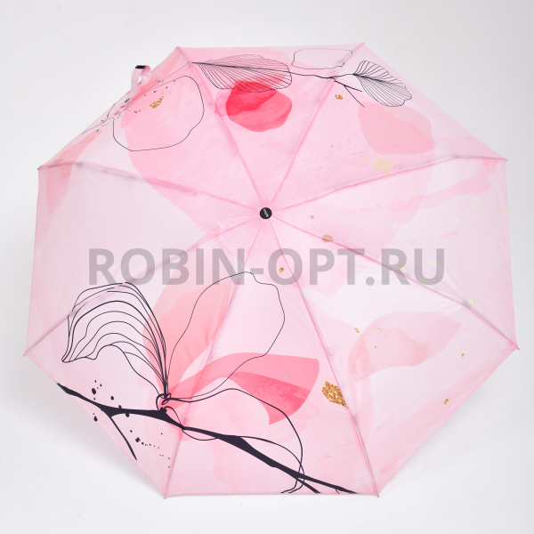 Зонт автомат женский 4 сл., ROBIN 4127, прямая ручка , 21.6"(55см)Х8к, эпонж 210т, 94 см(диаметр), 343 г, 6 расцветка, абстракция фото детальное