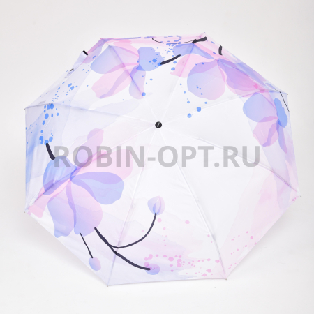 Зонт автомат женский 4 сл., ROBIN 4127, прямая ручка , 21.6"(55см)Х8к, эпонж 210т, 94 см(диаметр), 343 г, 6 расцветка, абстракция фото детальное