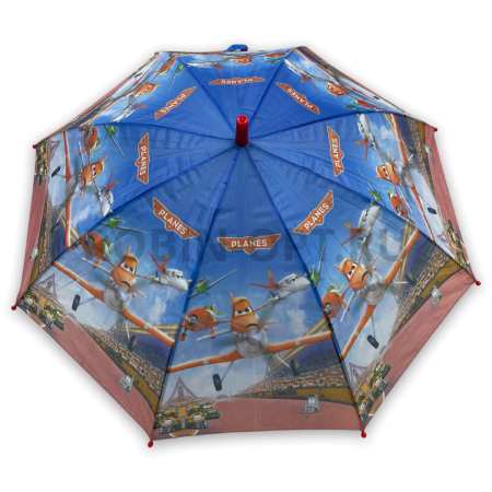 Зонт детский трость DINIYA 2225, полуавтомат, ручка крюк, пластик, 48 см, эпонж, 8 спиц, пластик фото детальное