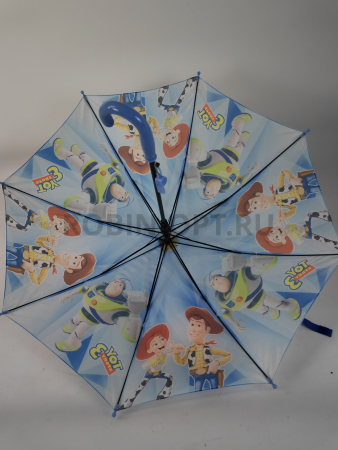 Зонт полуавтомат детский трость, PICCO 072, ручка крюк, 19"(48см)Х8к, полиэстер, (диаметр),  г, , история игрушек фото детальное