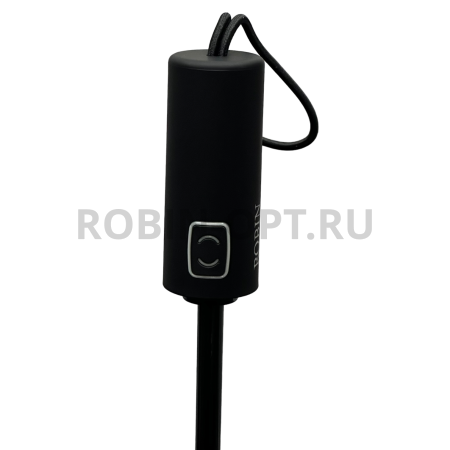 Зонт автомат мужской 3 сл., ROBIN 415, прямая ручка , 23"(58.5см)Х16к, эпонж 210т, 104 см(диаметр), 584 г, 1 рассцветка, черный фото детальное