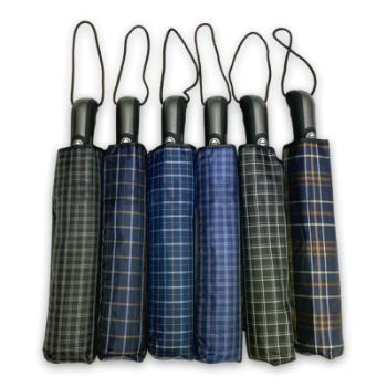 Зонт автомат мужской 3 сл., ROBIN 804, прямая длинная ручка , 27"(68см)Х9к, полиэстер, 118 см(диаметр), 578 г, 6 рассцветка, клетк фото анонса