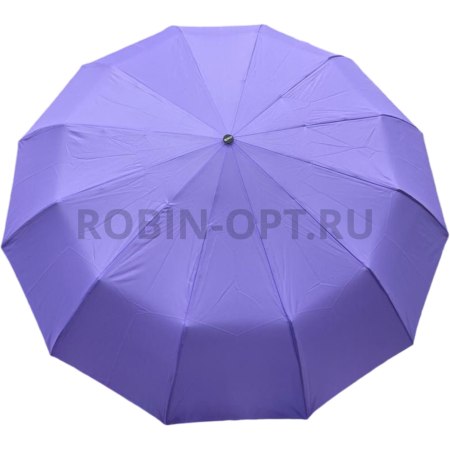 Зонт автомат женский 3 сл., ROBIN 3513, прямая ручка , 25"(63.5см)Х12к, эпонж, 113 см(диаметр), 547 г, 6 рассцветка, однотонный фото детальное