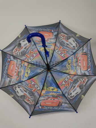 Зонт полуавтомат детский трость, PICCO 083, ручка крюк, 19"(48см)Х8к, полиэстер, (диаметр),  г, , тачки фото детальное