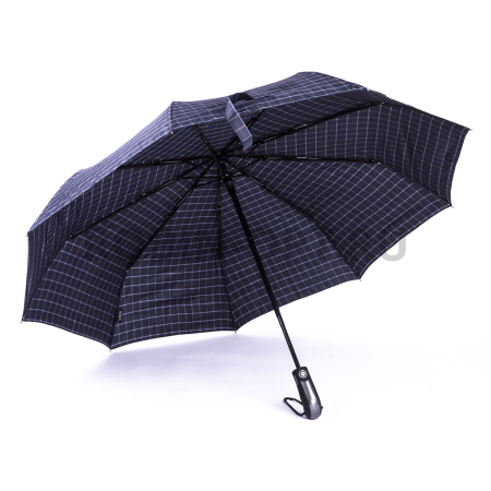 Зонт автомат мужской 3 сл., ROBIN 811, прямая длинная ручка , 23"(58.5см)Х9к, эпонж, 97 см(диаметр), 442 г, 6 рассцветка, клетка фото детальное