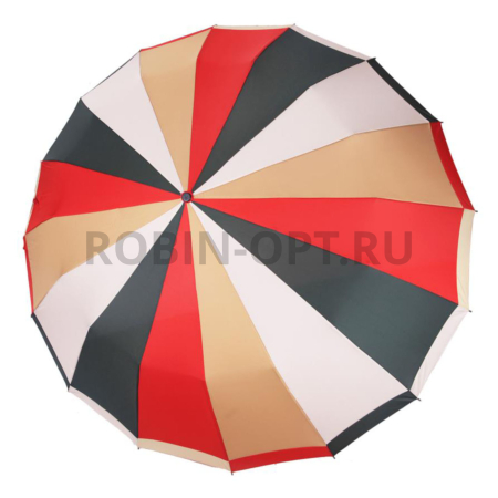 Зонт автомат женский 3 сл., Три слона L3162 - D. Rose, прямая ручка , 23"(58.5см)Х16к, эпонж, (диаметр),  г, , радуга с каймой (Ро фото детальное