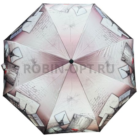 Зонт автомат женский 3 сл., DINIYA 208, прямая ручка , 23"(58.5см)Х9к, сатин, (диаметр),  г, , город фото детальное