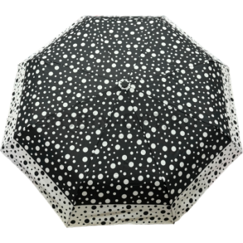 Зонт автомат женский 3 сл., DINIYA 239, прямая ручка , 20.8"(53см)Х8к, сатин, (диаметр),  г, , горошек фото анонса