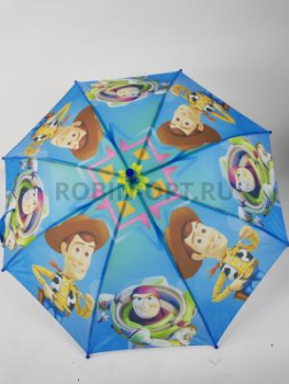 Зонт полуавтомат детский трость, PICCO 072, ручка крюк, 19"(48см)Х8к, полиэстер, (диаметр),  г, , история игрушек фото анонса