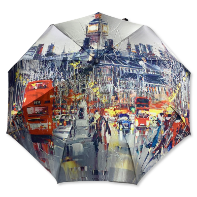 Зонт автомат женский 3 сл., Amore 420, прямая ручка , 23"(58.5см)Х9к, полиэстер, (диаметр),  г, , город фото анонса