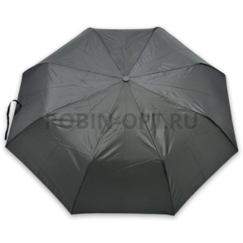 Зонт полуавтомат мужской 3 сл., Unipro 128, ручка полкрюк, 23"(58.5см)Х8к, нейлон, (диаметр),  г, , черный фото анонса