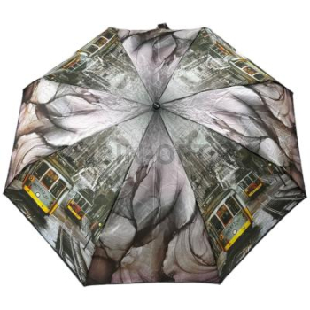 Зонт автомат женский 4 сл., DINIYA 202, прямая ручка , 21"(54см)Х8к, сатин, (диаметр),  г, , город фото анонса