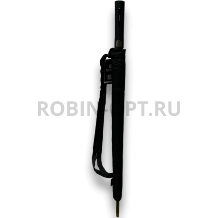 Зонт полуавтомат мужской трость, ROBIN 1321, прямая ручка , 23"(58.5см)Х10к, эпонж 210т, (диаметр),  г, , черный фото детальное