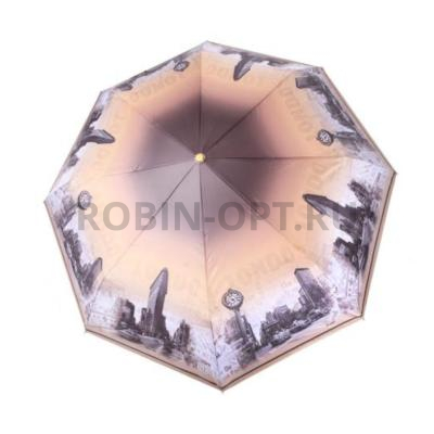 Зонт автомат женский 3 сл., Три слона L3811-A, прямая ручка , 23"(58.5см)Х8к, эпонж, (диаметр),  г, , город фото анонса