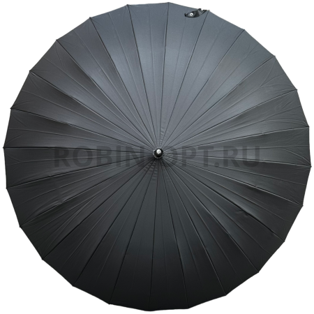 Зонт полуавтомат мужской трость, ROBIN 1721, прямая ручка , 27"(68см)Х24к, эпонж 210т, (диаметр),  г, , черный фото детальное