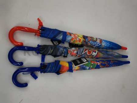 Зонт полуавтомат детский трость, PICCO 083, ручка крюк, 19"(48см)Х8к, полиэстер, (диаметр),  г, , тачки фото детальное