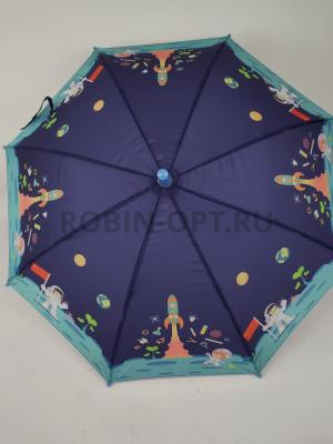 Зонт полуавтомат детский трость, PICCO 086, ручка крюк, 19"(48см)Х8к, полиэстер, (диаметр),  г, , космос фото анонса