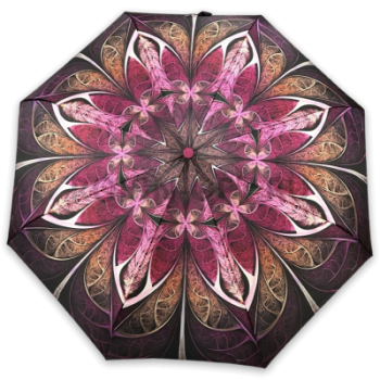 Зонт автомат женский 3 сл., DINIYA 158, прямая ручка , 23"(58.5см)Х9к, сатин, (диаметр),  г, , абстракция фото анонса