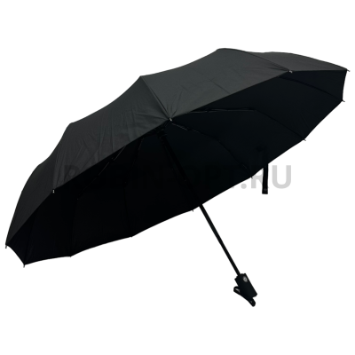 Зонт автомат мужской 3 сл., ROBIN 413, прямая ручка , 23"(58.5см)Х12к, эпонж 210т, 103 см(диаметр), 482 г, 1 рассцветка, черный фото анонса