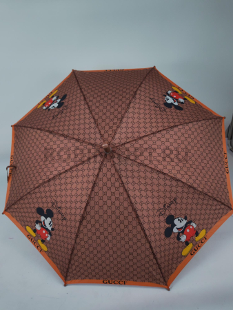 Зонт детский трость PICCO 087, полуавтомат, ручка крюк, пластик, 53 см, полиэстер, 8 спиц, Фибергласс, микки маус фото детальное