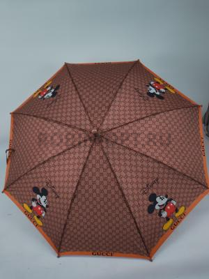 Зонт детский трость PICCO 087, полуавтомат, ручка крюк, пластик, 53 см, полиэстер, 8 спиц, Фибергласс, микки маус фото анонса