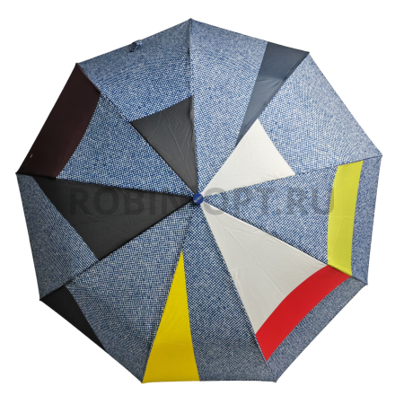 Зонт автомат женский 3 сл., ROBIN 3350, прямая ручка , 23"(58.5см)Х9к, эпонж 210т, 100 см(диаметр), 425 г, 6 рассцветка, секторы фото детальное