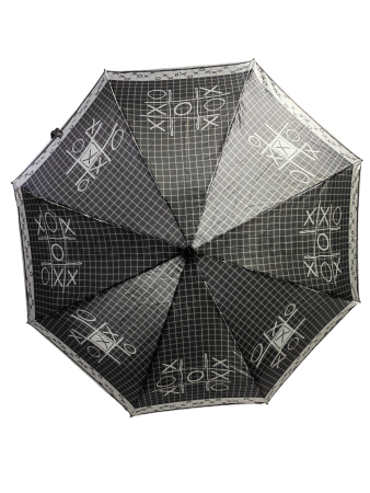 Зонт автомат женский 4 сл., ROBIN 4116, прямая ручка , 21.6"(55см)Х8к, сатин, 94 см(диаметр),  г, 6 рассцветка, крестики-нолики фото детальное